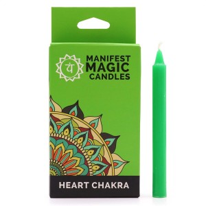 Manifest Magic Candles Τσάκρα Καρδιάς - Πράσινο (12 τεμ)